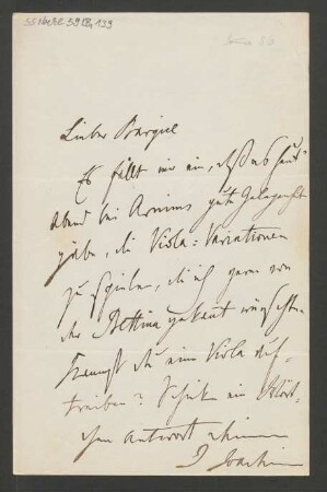 Brief an Woldemar Bargiel : Sommer 1856
