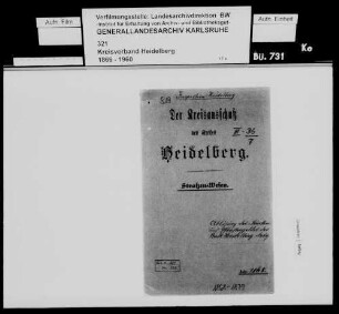 Antrag auf Aufhebung des Brücken- und Pflastergeldes in Heidelberg