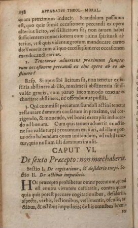 Caput VI. De sexto Praecepto: non moechaberis.