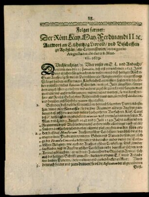 [Hiernach folgen andere Schreiben.]