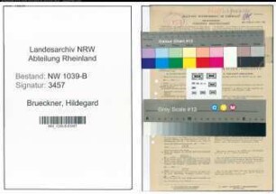 Entnazifizierung Hildegard Brueckner , geb. 19.03.1921 (Lehrerin)