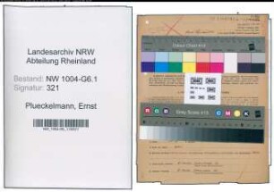 Entnazifizierung Ernst Plueckelmann , geb. 18.03.1900 (Buerovorsteher)