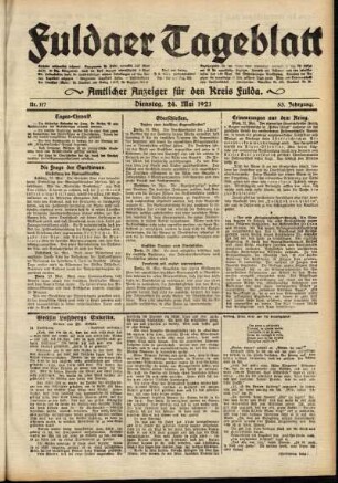 Ausgabe vom Dienstag, den 24. Mai 1921.