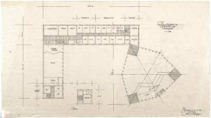 Gsaenger, Gustav; München - Bogenhausen; Ev. Kirche, Parkstadt III. - Grundriss OG