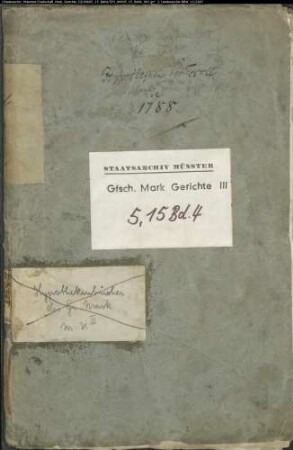 Belege zum Hypothekenbuch ("Scrinium") des Untergerichts Rhade, Bd. 4