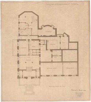 Billing, Hermann; Baden-Baden; Kunsthalle - Grundriss EG