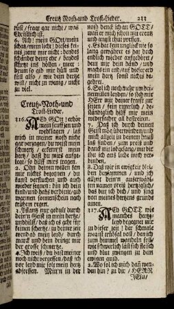 Creutz- Noth- und Trost-Lieder.