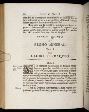 Cap. I. De Globo Terraqueo. - Cap. VII. De Lapidibus Pretiosis, Sive Gemmis.