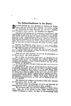 Die Bodenreformsteuern in der Praxis