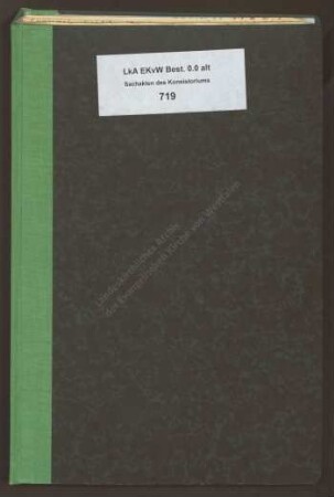 Dienst-Instruktionen für das königliche Konsistorium