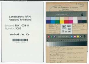 Entnazifizierung Karl Weibskircher , geb. 12.01.1899 (Lehrer)