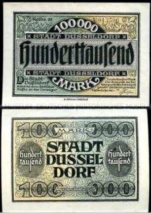 Düsseldorf, Stadt, 100.000 Mark