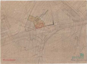 Fischer, Theodor; Schweinfurt (Bayern); Basaltwerke, Verwaltungs-Gebäude - Lageplan