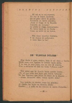 De "Elegías dulces"