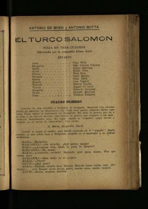El turco Salomón : pieza en tres cuadros