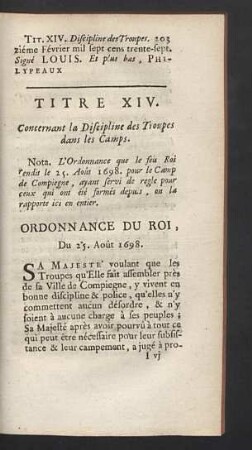 Titre XIV.