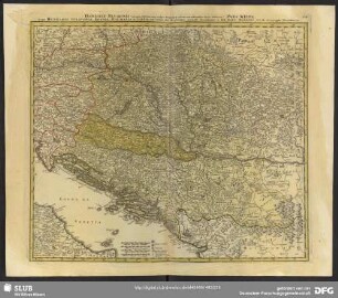 Danubii fluminis (ab urbe Lentia usque et ultra Bydenam urbem cum influentibus fluviis delineati) Pars Media, in qua Hungaria, Sclavonia, Bosnia, Dalmatia et Servia cum vicinis aliis Regionibus accurate describuntur