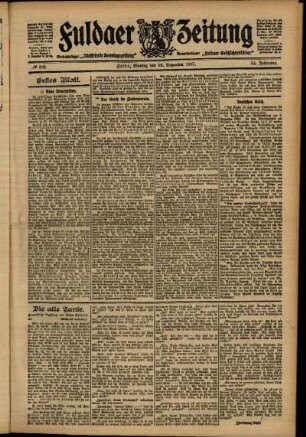 Erste Ausgabe vom Montag, den 16. Dezember 1907.