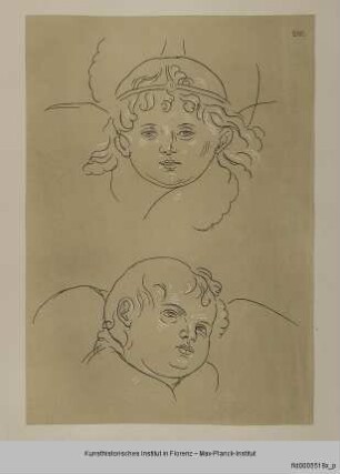 Zwei Cherubim (nach einem Madonnenfresko in der Pinakothek in Assisi, vermutlich von Andrea di Luigi Ingegno)