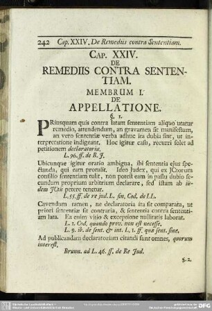 Cap. XXIV. De Remediis Contra Sententiam