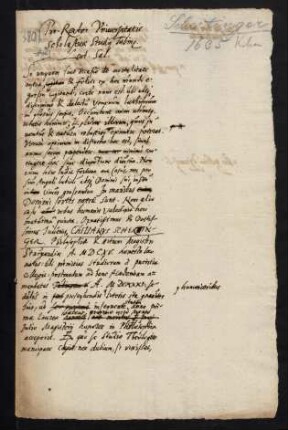Todesanzeige des Kilian Schertinger aus Stuttgart, 1635.