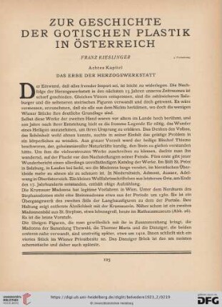 Zur Geschichte der gotischen Plastik in Österreich, 5. Fortsetzung