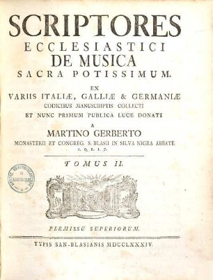 Scriptores ecclesiastici de musica sacra potissimum, 2