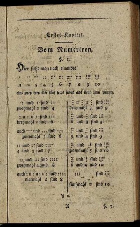 Erstes Kapitel. Vom Numeriren
