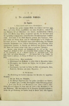 A. Die orientalische Geschichte