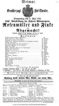 Rosenmüller und Finke oder Abgemacht!