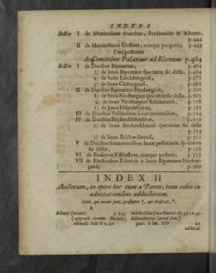 Index II.