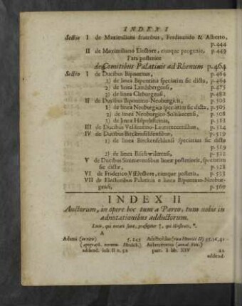 Index II.