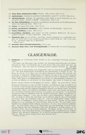 Glasgemälde (Nr. 157-164)