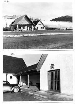 Tank- und Rastanlage Gruibingen Tankstelle Nordseite 1945 - 1962 US Army. Abgebrochen.