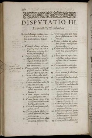 Disputatio III. De intellectu & voluntate.