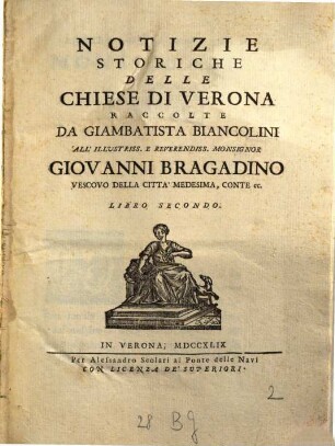 Notizie Storiche Delle Chiese Di Verona, Libro Secondo