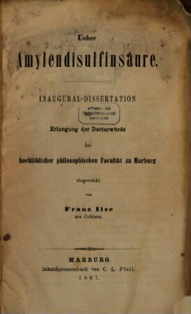 Ueber Amylendisulfinsäure : Inaug. Diss.