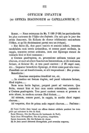 III Officium Infantum (Et Officia Diaconorum Et Capellanorum)
