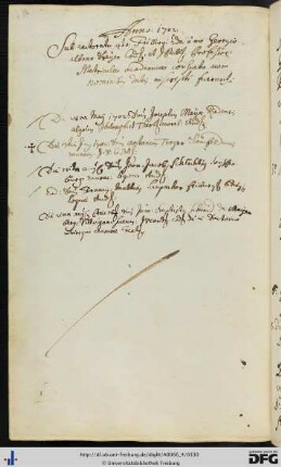 [fol. 164] Rektorat Georg Alban Dreyer 1702