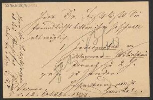 Brief an Ludwig Strecker  an B. Schott's Söhne : 12.10.1883