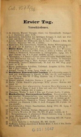 Katalog. [36.] 1893, 11. Jan.