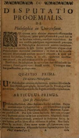 Philosophia Juxta Inconcussa Tutissimaque Divi Thomæ Dogmata : Quatuor Tomis Comprehensa, 1. Logica