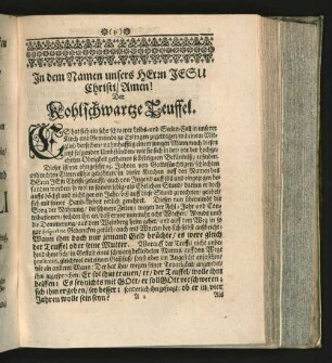 Der Kohlschwartze Teuffel.