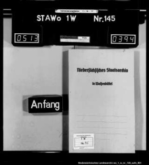Übersendung des Depositengeldes durch das Friedensgericht des Landkantons Helmstedt