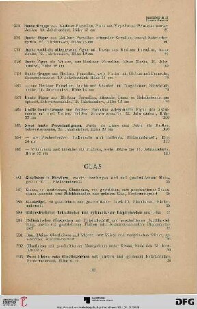 Glas (Nr. 586-612)
