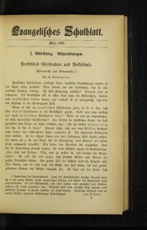 Praktisches Christentum und Volksschule : (Erkenntnisse und Bekenntnisse)