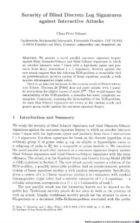 Security of blind discrete log signatures against interactive attacks