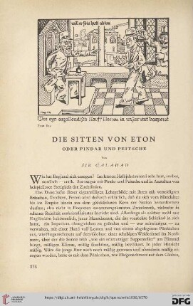10: Die Sitten von Eton : oder Pindar und Peitsche