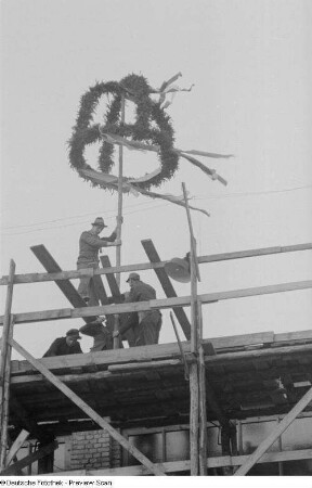 Befestigen der Richtkrone
