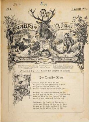 Der deutsche Jäger : älteste deutsche Jagdzeitschrift, 1. 1879 = Jan. - Sept. = Bd. 1